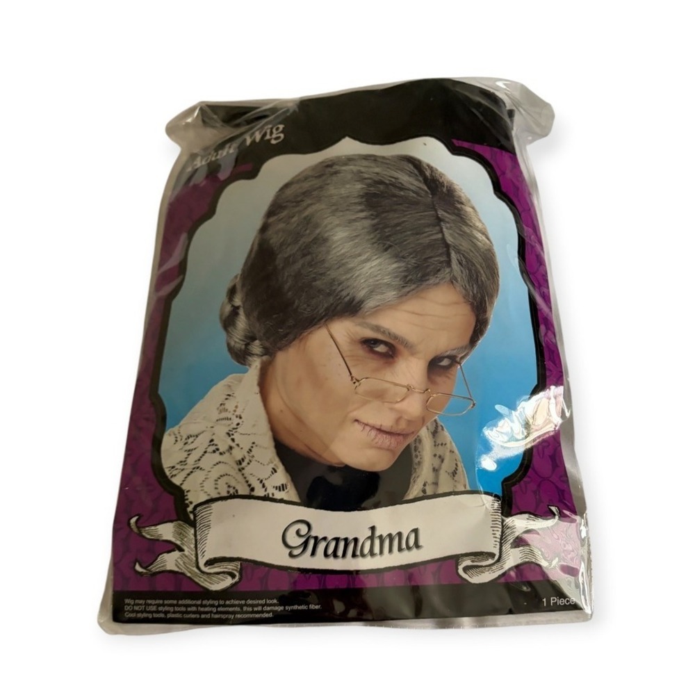 California Costumes Grandma Wig Adult One Size Gray New Bun 70054 Old Lady